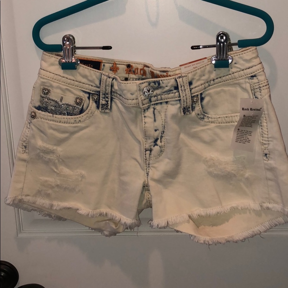 Rock revival jean shorts